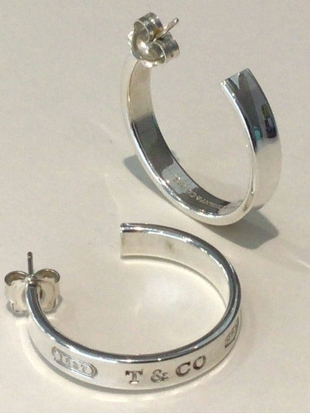 Tiffany & Co. Sterling Silver Hoop Earrings - like new